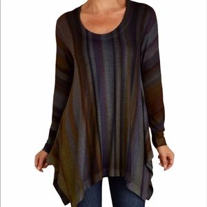 Soft Surroundings Esha Stripe Top Tunic Large